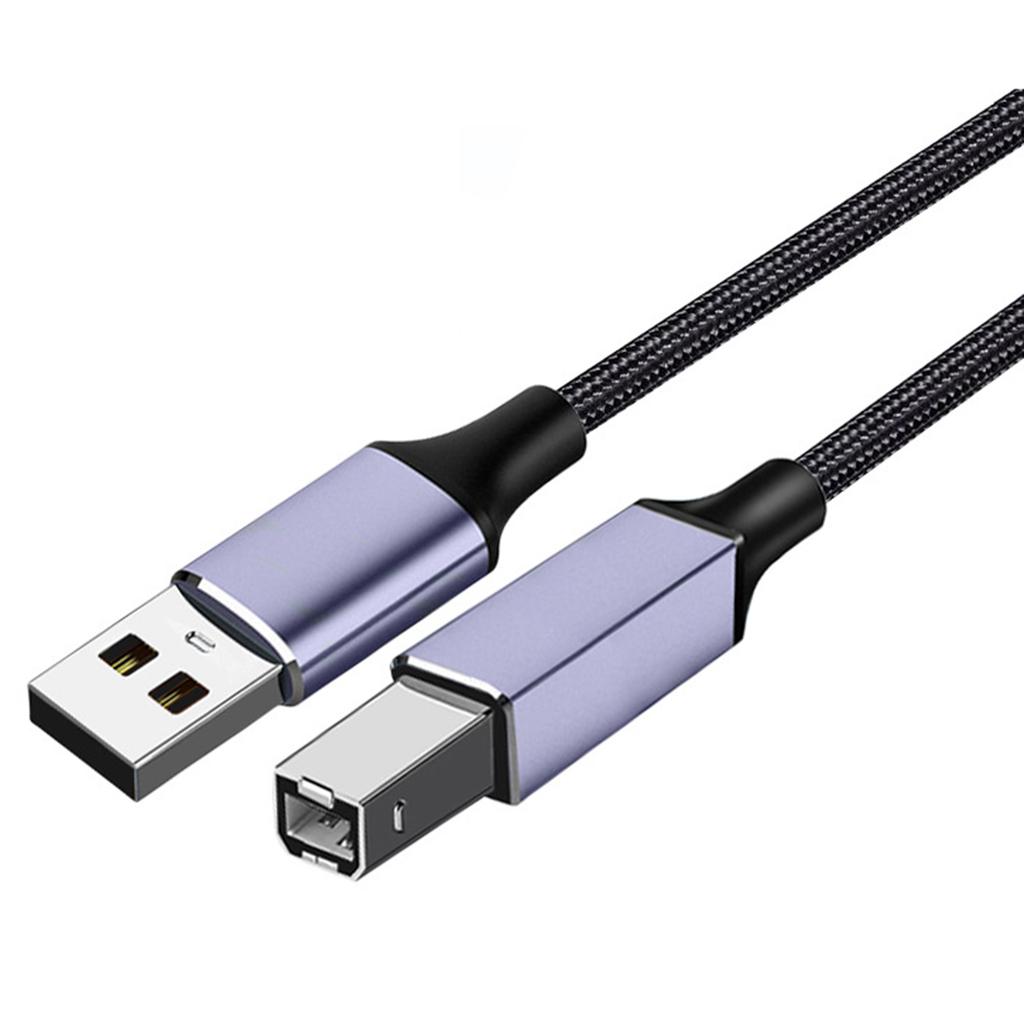 USB 2.0 to Standard B Type Printer Scanner Hard Disk Cable for Printers Scanners and MIDI Controllers