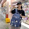 Schoolbag Daily Commute High Value Large Capacity Backpack Fashion Trend Junior High School College Student Schoolbag Simple Backpack