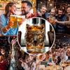 300ml Whiskey Bottle Decanter Wolf Head Shape High Borosilicate Glass Wine Bottle Leak-Proof Seal Whiskey Decanter