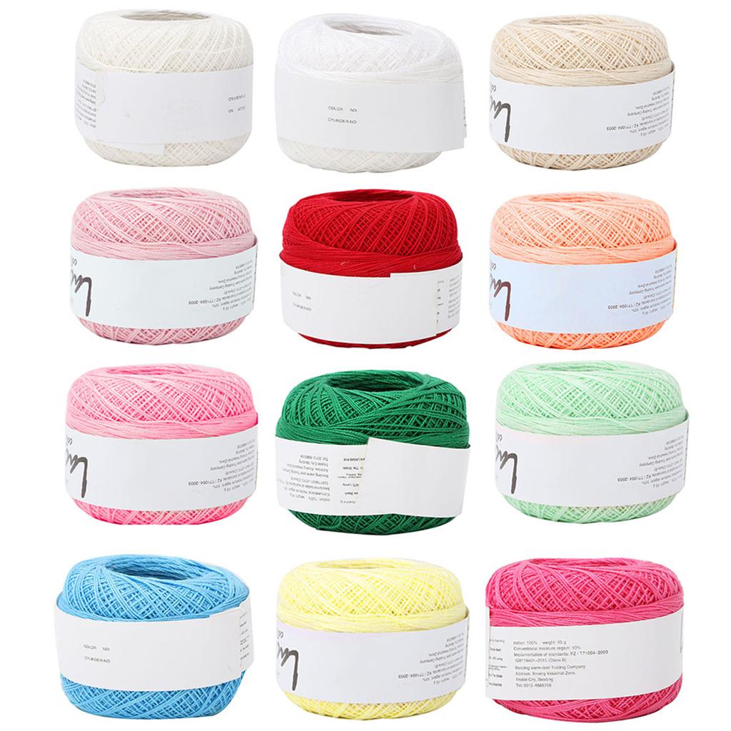 Lace Line Cotton Hand Crocheted   Silk Light Thin Line (6602 Rice White)