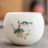 Dehua suet jade white porcelain master cup tea cup household tea cup single cup large ceramic souvenir Arhat cup
