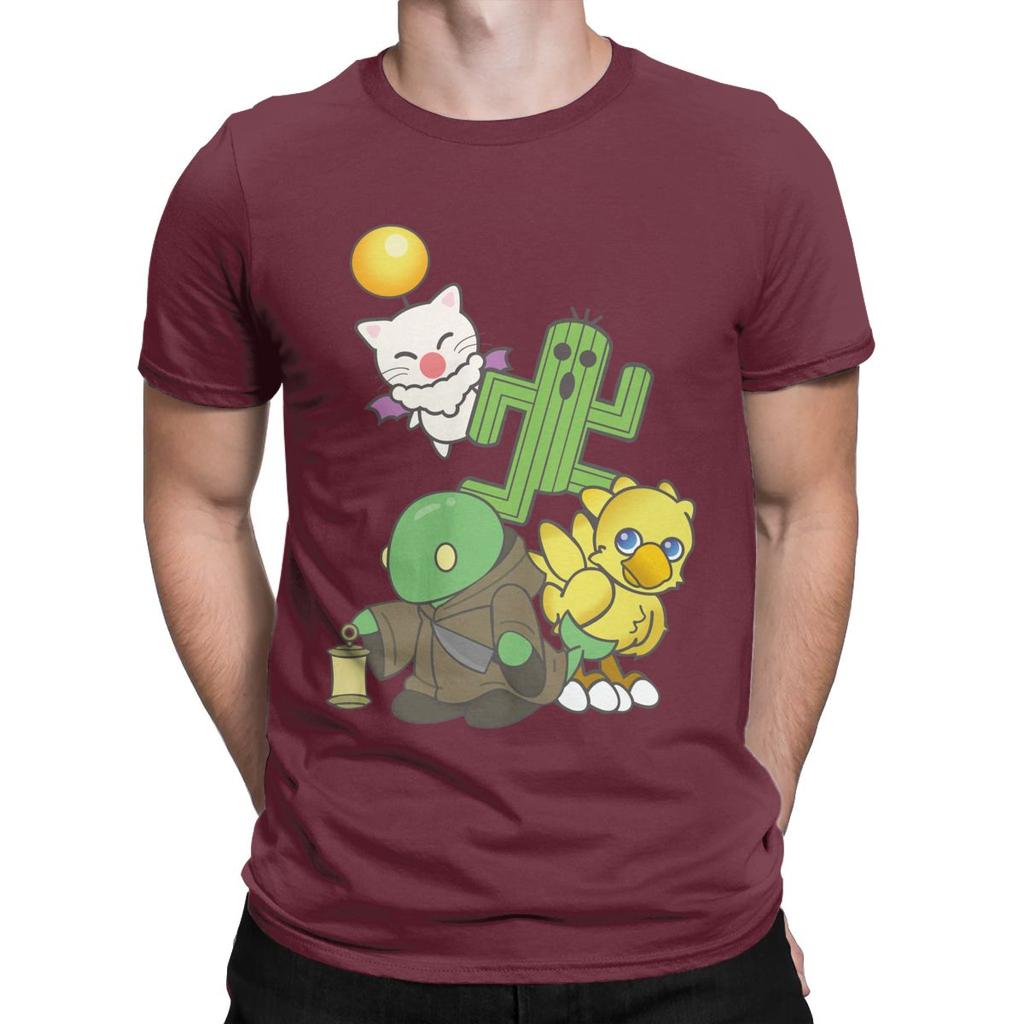 Team Final Fantasy Mogry Chocobo Tonberry Kaktus RPG Spiel Square Enix Geek Nerd T-Shirts Unisex 100% Baumwollkleidung Geschenkidee Unisex