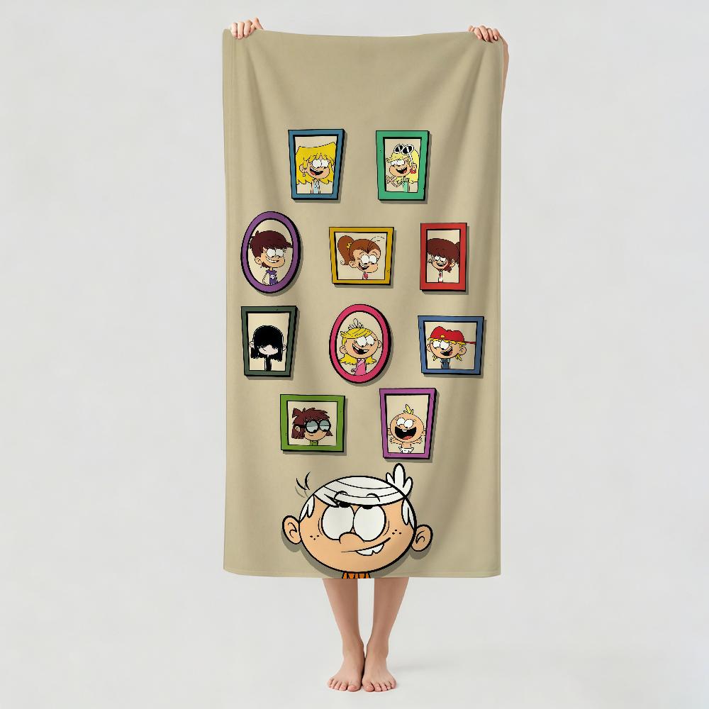 Cartoon The L-Loud H-House Towel Drying Bath Towel Applicable To Light Swimming Camping Yoga Beach Out