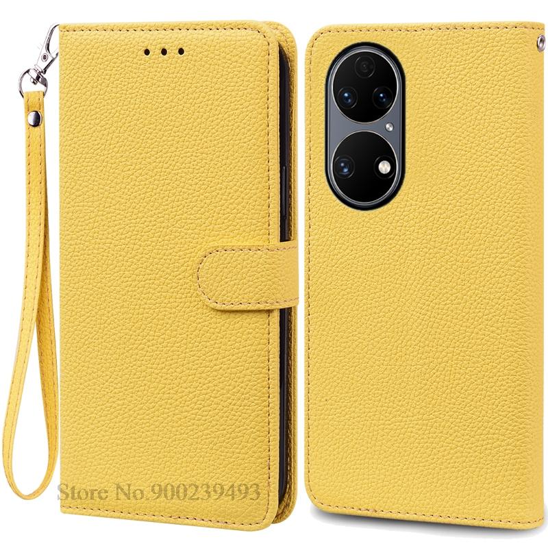P50 P 50 Pro Case For Huawei P50 Case Leather Wallet Flip Case For Huawei P50 Pro Cover Soft Silicone Coque Fundas Shell