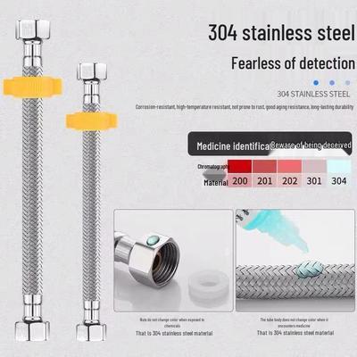 304 Stainless Steel Braided Flexible Hose - High Pressure, Explosion-proof Toilet Inlet Pipe