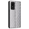 For TCL 501 T433D Case Rhombus Imprinted Phone Cover with Wallet Card Slots