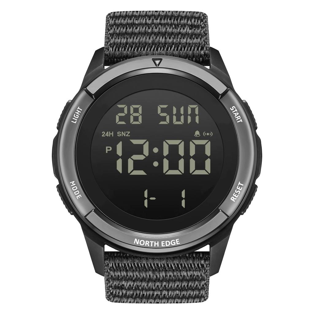 North EDGE 2026 TERRAX Men's Luxury Sports Digital Watch 47mm Outdoor Swimming Waterproof 50 Meter Stopwatch Countdown Light