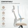 Ergonomic Office Chair, Adjustable Armrests, Lumbar Support, Headrest, 60 x 63 x 120 cm, Beige