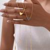 Trendy Heart Pendant Necklace for Women Girls,Gold Color Stainless Steel Geometric Necklaces,Punk Jewelry Gifts