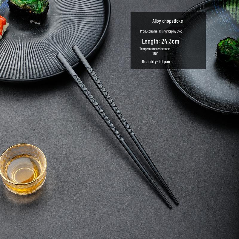 High-Temperature Resistant Non-Slip Japanese Alloy Chopsticks for Cooking & Sushi