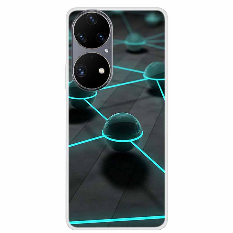 For Huawei P50 Pro Case P50 P50E Clear Fashion TPU Silicone Shockproof Phone Case for Huawei P50 Pro Case P 50 Protective P50Pro