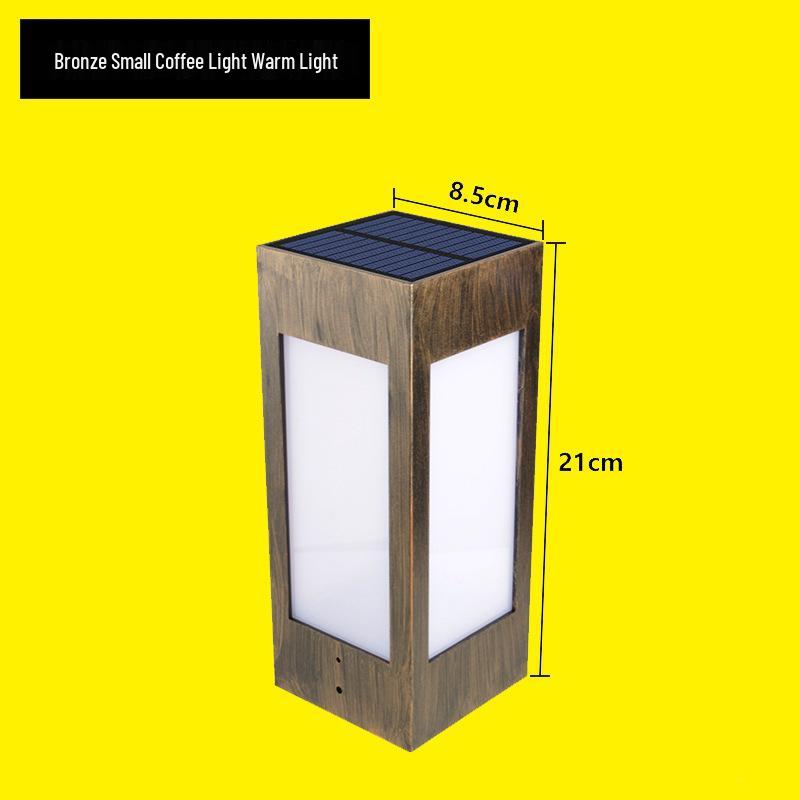 Solar Waterproof Garden Pillar Lamp for Outdoor Landscape