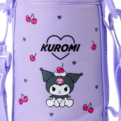 Sanrio 2-Way Stainless Steel Bottle, Kuromi, for Kids, Insulates Hot or Cold Drinks, Capacity: 620mL (Cup), 670mL (Direct Cap), Includes Name Space, P
