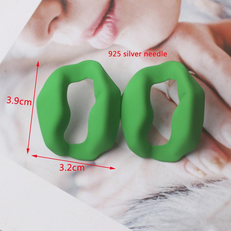 New Square Long Hanging Earrings for Women Colorful Enamel Geometric Statement Dangle Earrings Girls Drop Earrings pendientes