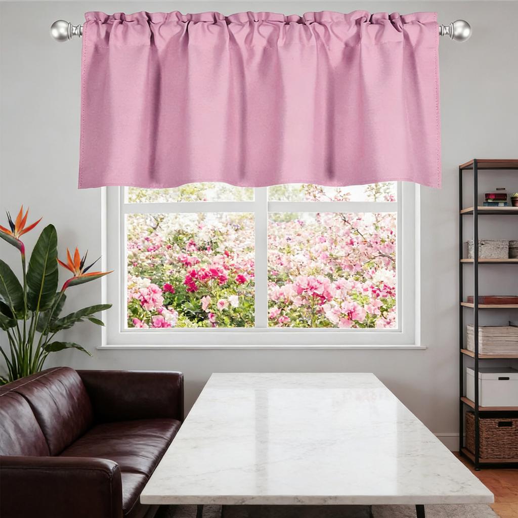 Fabric Short Curtains/valances With Rod Pocket Design For Easy Installation. Made Of Breathable, Skin-friendly Fabric, They Offer Partial And So