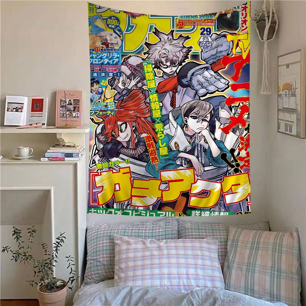 Anime GGachiakuta Anime Tapestry Hanging Tarot Hippie Wall Rugs Dorm Home Decor