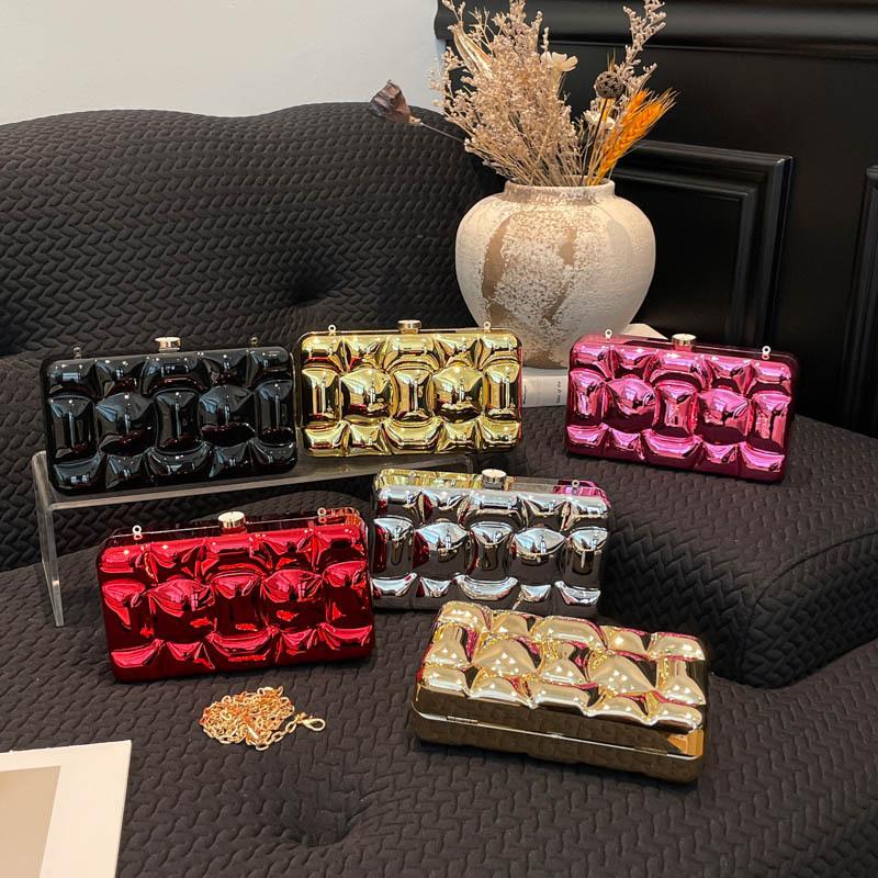 Neue Acryl-Abend-Clutch-Taschen für Damen, Modisches Design, Hochzeitsfeier-Geldbörse, Beutel, Damen-Ketten-Schulter-Crossbody-Taschen