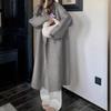 Oatmeal Color Double-sided Coat for Women Autumn and Winter New Korean Style Loose Slimming Mid-length Quilted Coat