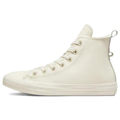 Chuck Taylor All Star Trendy Casual Versatile Leather High-Top Espadrilles Women's White