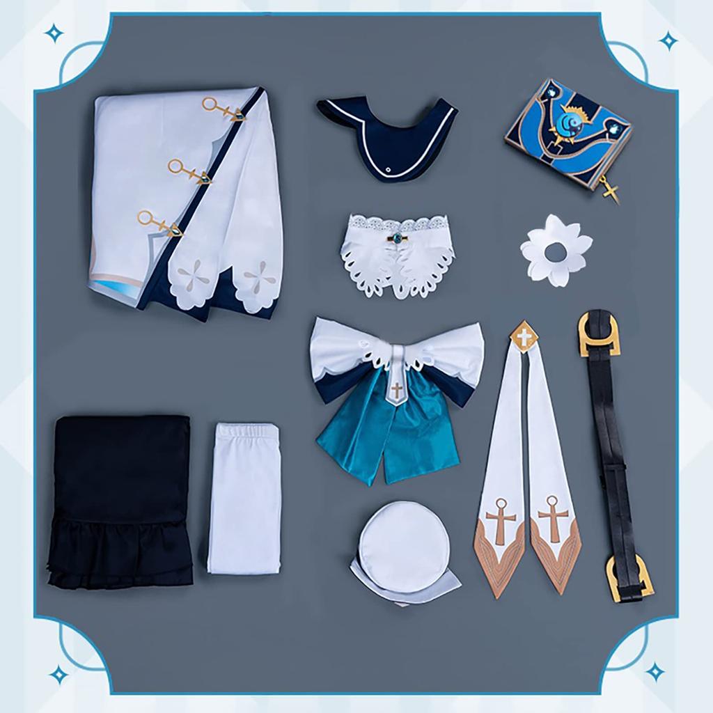 [Milky Time] Genshin Impact Cosplay Halloween Costume for Women, Anime Game (Barbara, L)