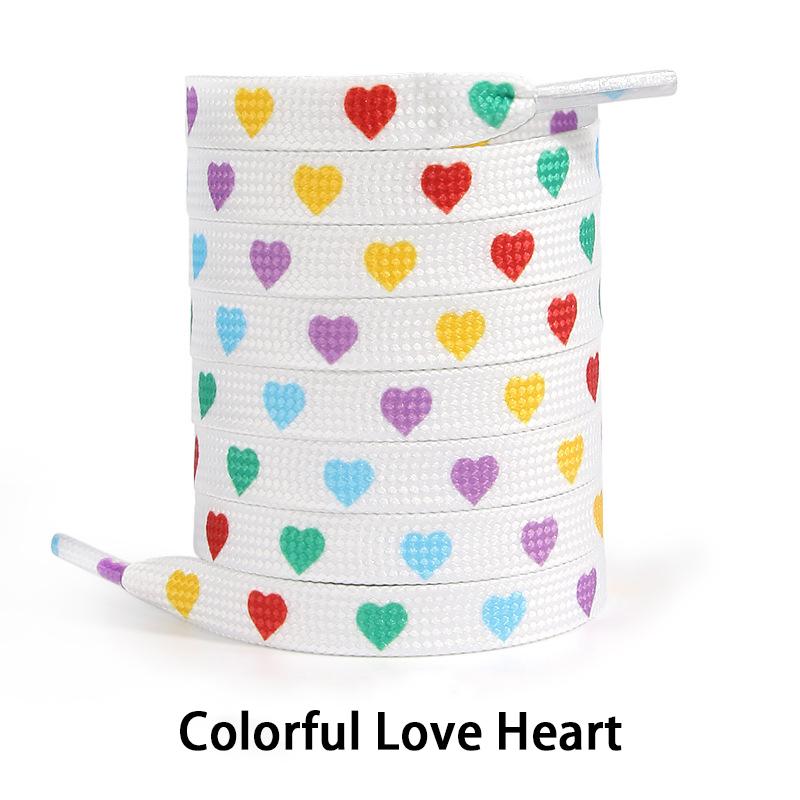 1 Paar flache Herz-Schnürsenkel Personalisierte Valentinstags-Rosa-Liebes-Schnürsenkel-Seil Paare Hohe Canvas-Sportschuhe Schnürsenkel