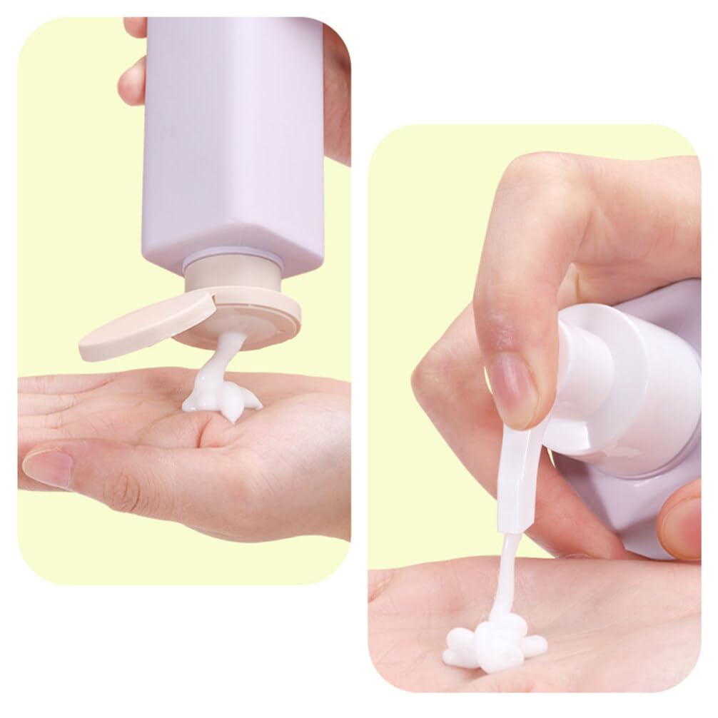 NUOLUX 250ml Travel Shampoo Bottle, Large Capacity, Slim, 3-Pack, Square Shape, Portable Travel Bottle, Refillable, Space-Saving, Stylish, Portable,