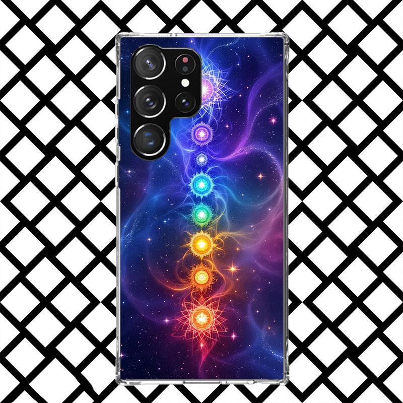 Yoga Chakra Spiritual Energy Universe Phone Case for Samsung Galaxy S26 S25 Edge S24 S23 Ultra S22 Plus S21 FE S20 + Soft Cover