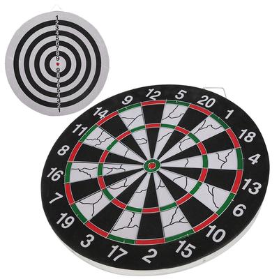 18in Doublefaced Flocking Dart Board Set Students Match Target Metal Pins Accessory