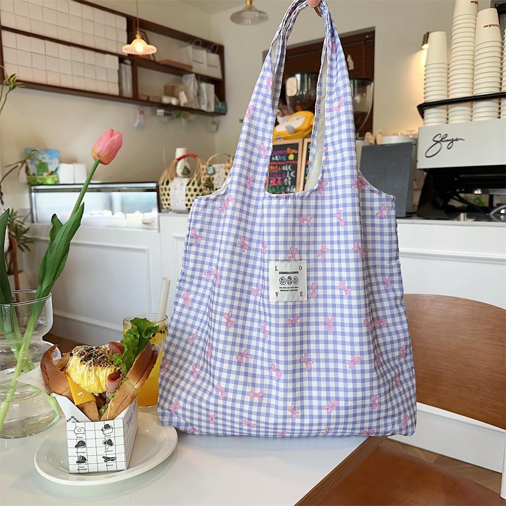 

Велика місткість проста друкована сумка з полотна з бантом сумка через плече відкрита жіноча сумка для покупок сумка-жилет