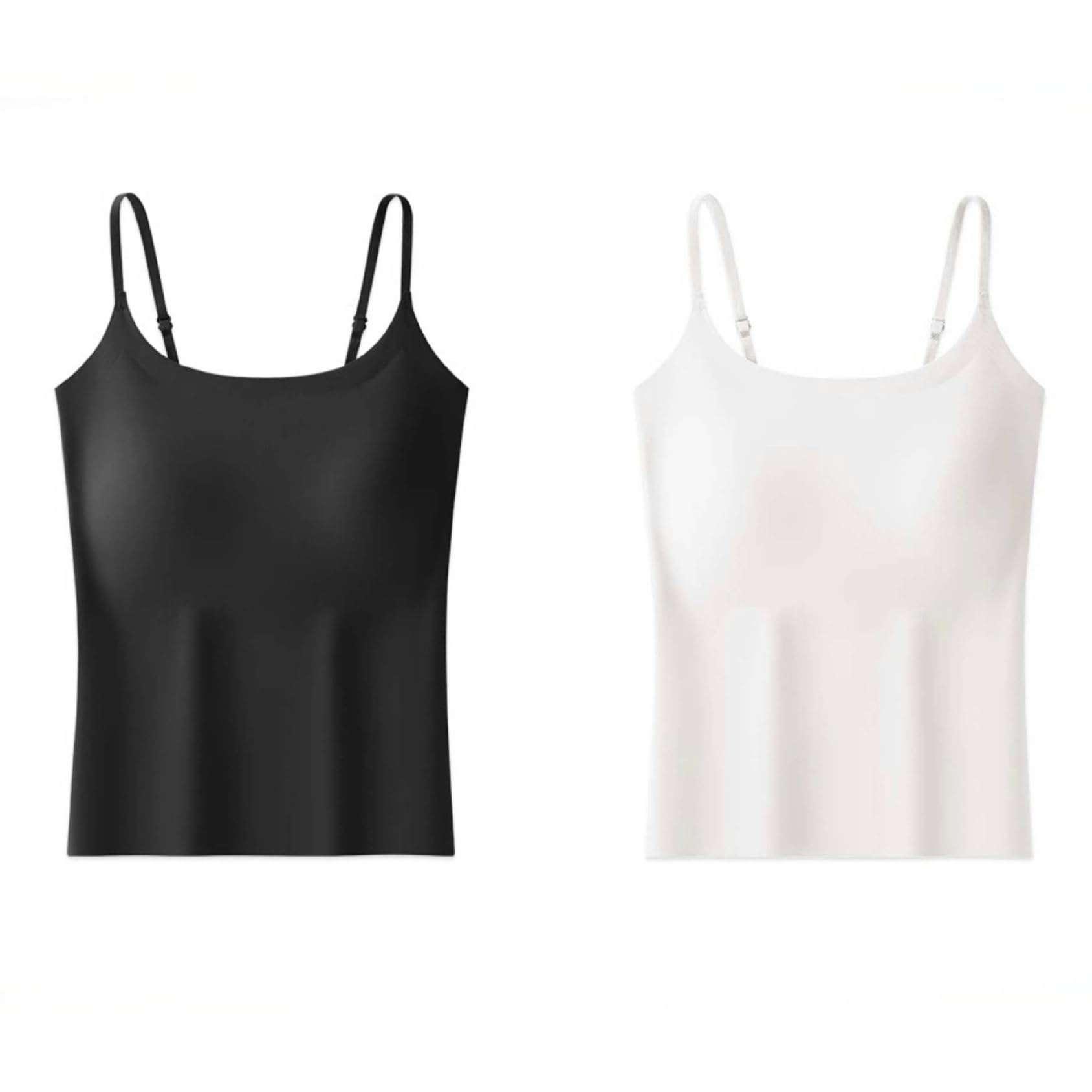 

Майка с чашками для женщин на прохладное и освежающее лето, освежающее и бесшовное нижнее белье для обычного комплекта из 2 штук Черный [NIONIQ] [Нежная кожа,