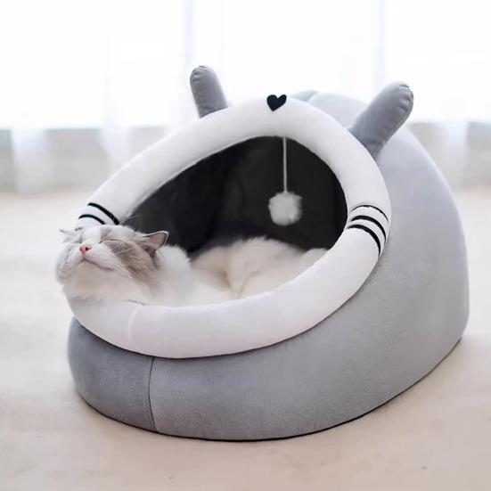 Kedi Mağara Yatağı İç Mekan Kediler Hayvan Şekilli Yarı Kapalı Yatak Asılı Toplu Rahat Sıcak Evcil Hayvan Sakinleştirici Yatak Küçük Köpekler Yavru Köpekler Kediler İçin