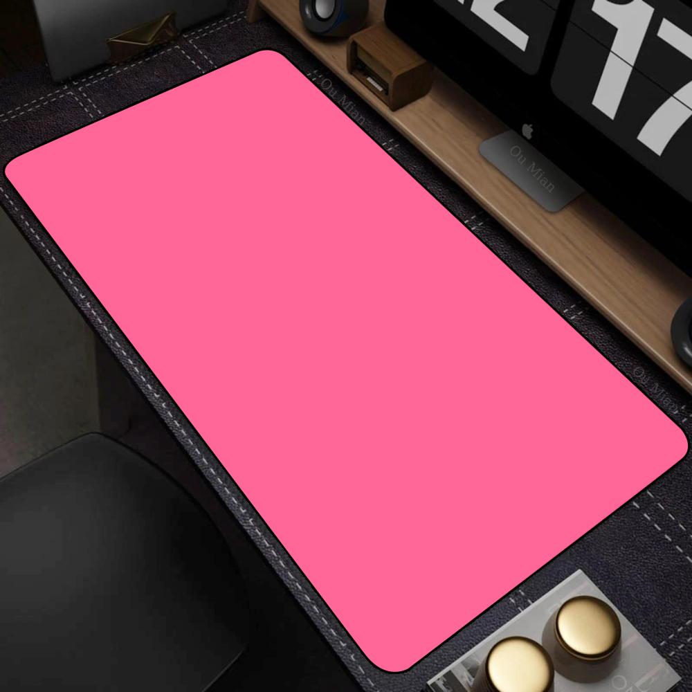 Large Black Desk Mat Solid Color Simple Computer Laptop Mouse Pad Girls Gaming Mousepad Rubber Non-Slip Cushion Office Deskmat