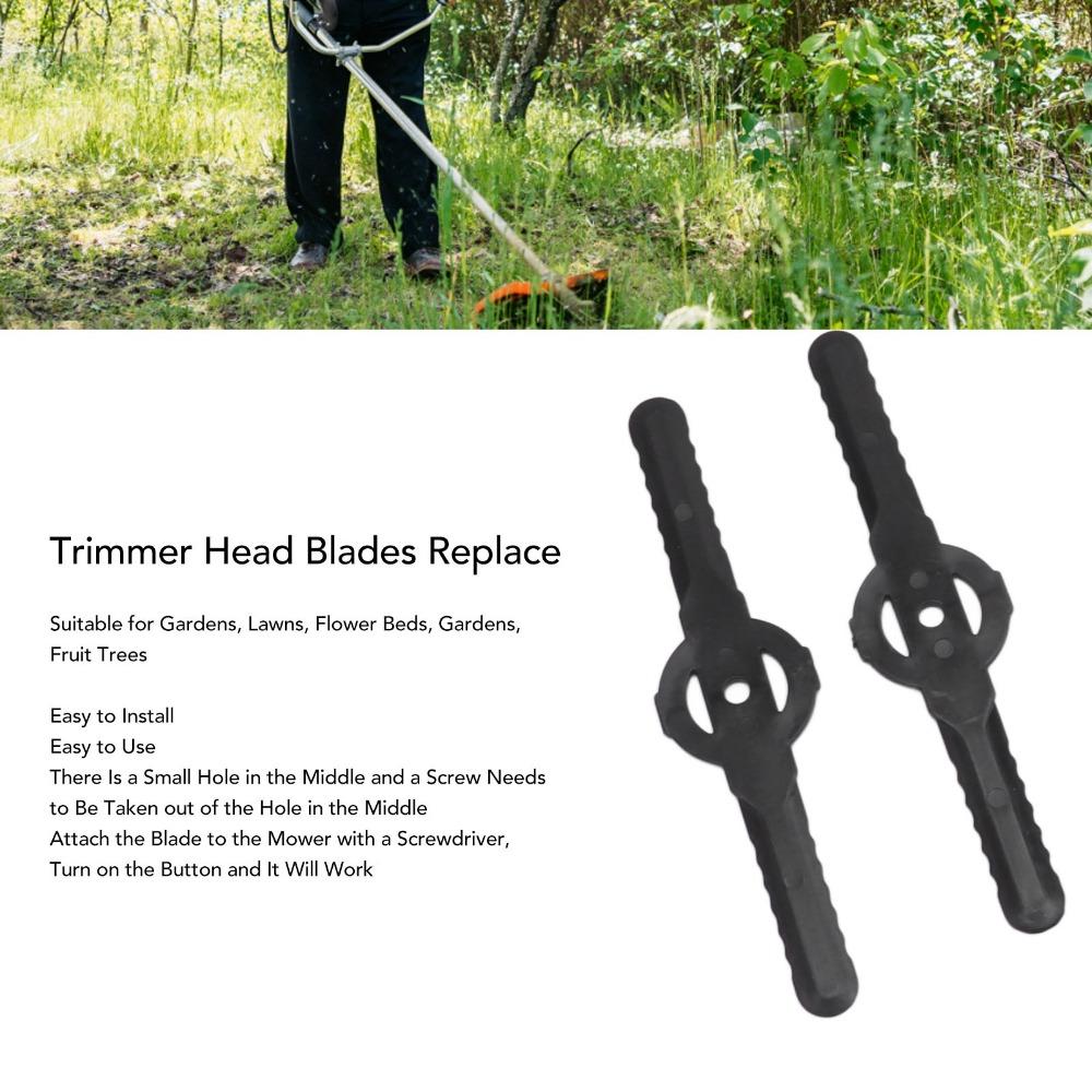 60PCS Black Trimmer Head Blades Universal Fit Weed Eater Blades Durable Lawn Mower Blades