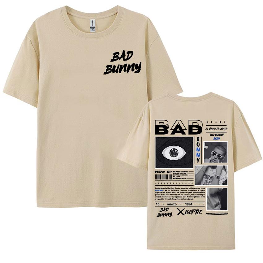 Rapper Bad Bunny Album Cover T Shirt for Men Women High Quality Casual Loose Tshirt Fashion Hip Hop Oversized Tshirt Streetwear