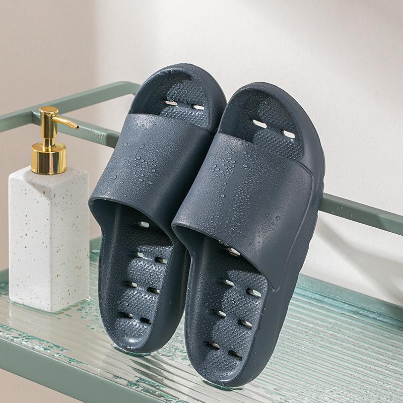 Cheap Summer Home Leaking Thicksoled Slippers Men s Bathroom Slippers