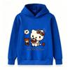 Kids Boys Girls Hooded Pullover Sweatshirt Cute Cartoon Cat Print Chocolate Cake Bear Strawberry Casual Soft Loose Hoodie for Toddlers
