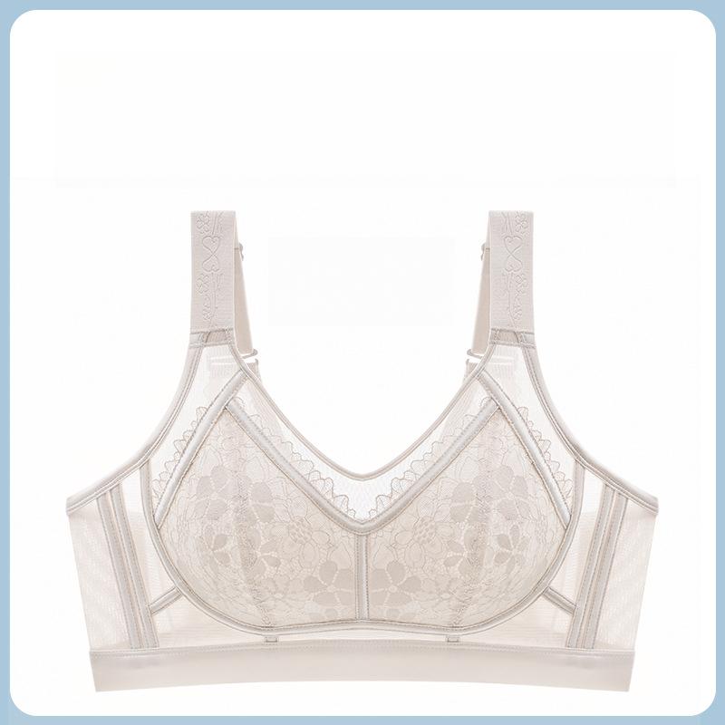 Anti-sagging Secondary Lactation Bra Women's Gathering Bra Beautiful Back Traceless Bra Large-sized Underwear for Ladies Push Up Bra