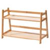 ABGR-Mug Holder Countertop 2Tier Matcha Station Wicker-Look Coffee Station Organizer,Kitchen Counter Shelf For Tea& Coffee Bar
