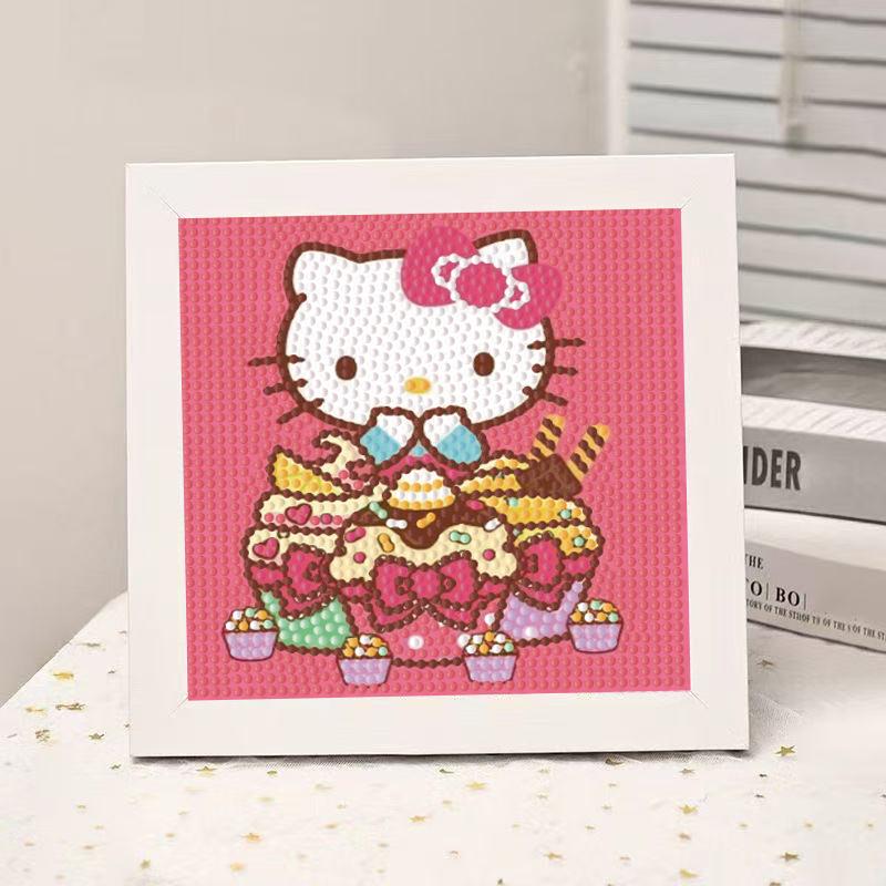 High-End Diamond Painting Diy Van Gogh Starry Sky Cat Creative Handmade Toy Table Decoration Diamond Painting With Frame