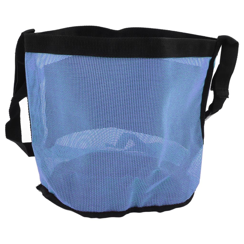 Horse Feed Bag Spill Proof Design Mesh Nose Feed Bag with Adjustable Strap for Feeding Grain Powder Supplement Blue