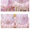 Lace Solid Color Chair Cover European Style Dining Table and Stool Cover Household Dining Table Cloth, Chair Backrest Cloth