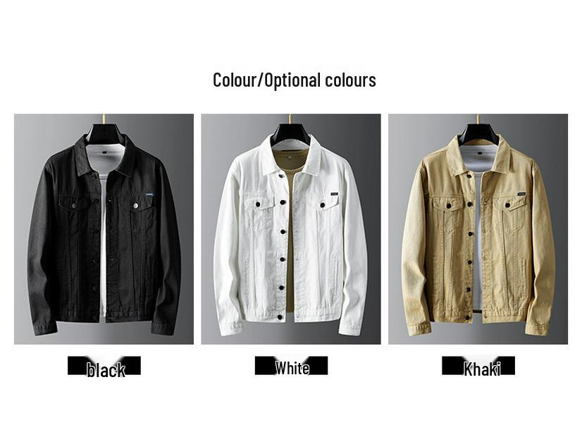 Men's Washed Denim Workwear Jacket - Heavyweight, Long Sleeve Cotton Shirt for Autumn/Winter