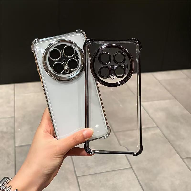 Four Corners Anti-drop Pura90pro Is Suitable for Huawei Mate80 Mobile Phone Case Honor 600 Transparent and Enjoys 90 Electroplating