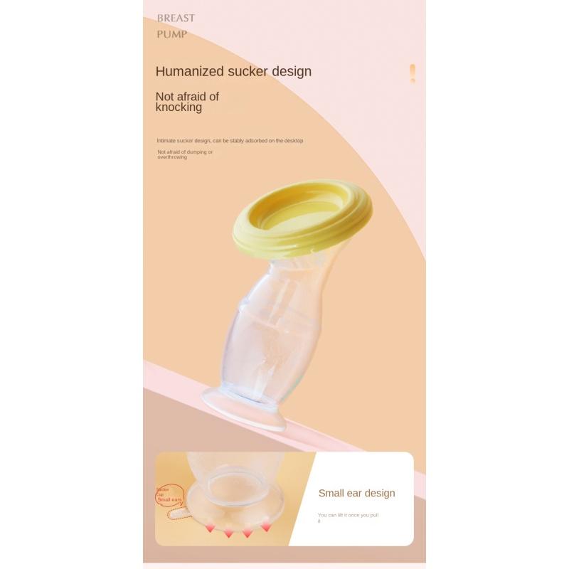 Freihändige Milchpumpe: Tragbarer Brustsammler mit Saugnapf unten zum nichtelektrischen Auspressen von Milch