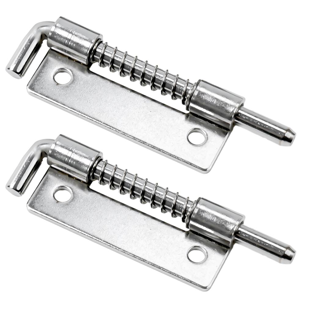 2PCS Spring Loaded Latch Bolt Stainless Steel Rebound Pin Window Cabinet Security Door Bolt Latch Anti-theft Household Hardware