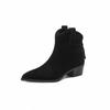 New Cow Suede Leather Women Ankle Boots Thick Heels Pointed Toe Retro Casual Outdoor Shoes Woman Autumn Winter 2024 Women Shoes