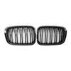 Glossy Black Front Hood Grill Grille Double Line Kidney Auto Body Trim for E46 320i 323i 325i 328i 330i 4 Door Sedan