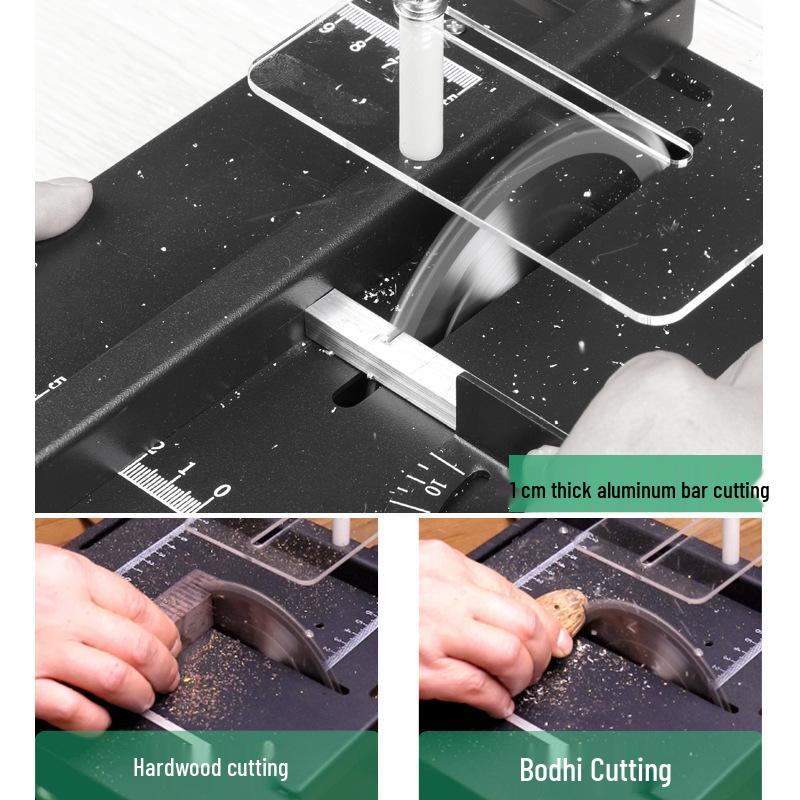 Compact Multi-Functional Electric Table Saw and Grinder for DIY Woodworking and Model Precision Cutting