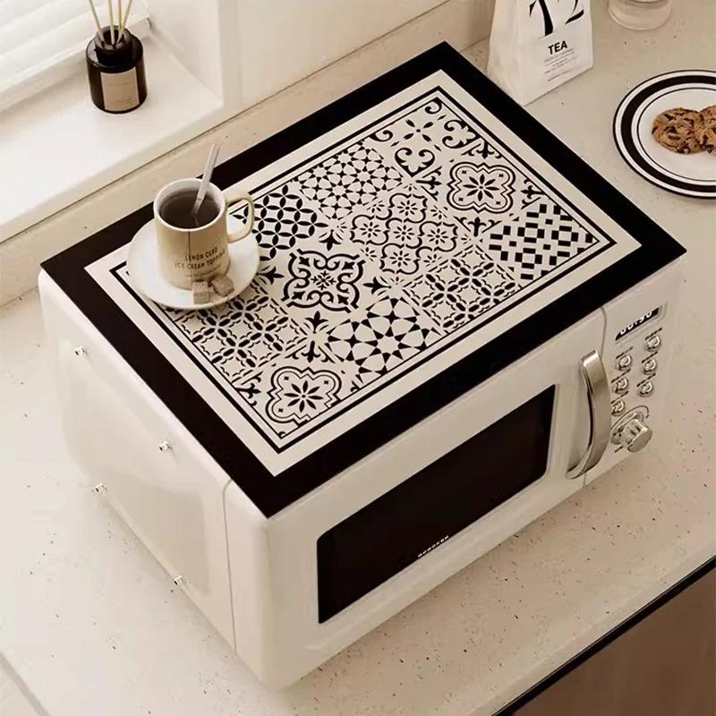 Washing Machine Dust Pad Cover Waterproof Oven Microwave Fridge Top Protector Mat Coffee Drain Pad Table Placemat Kitchen Rubber