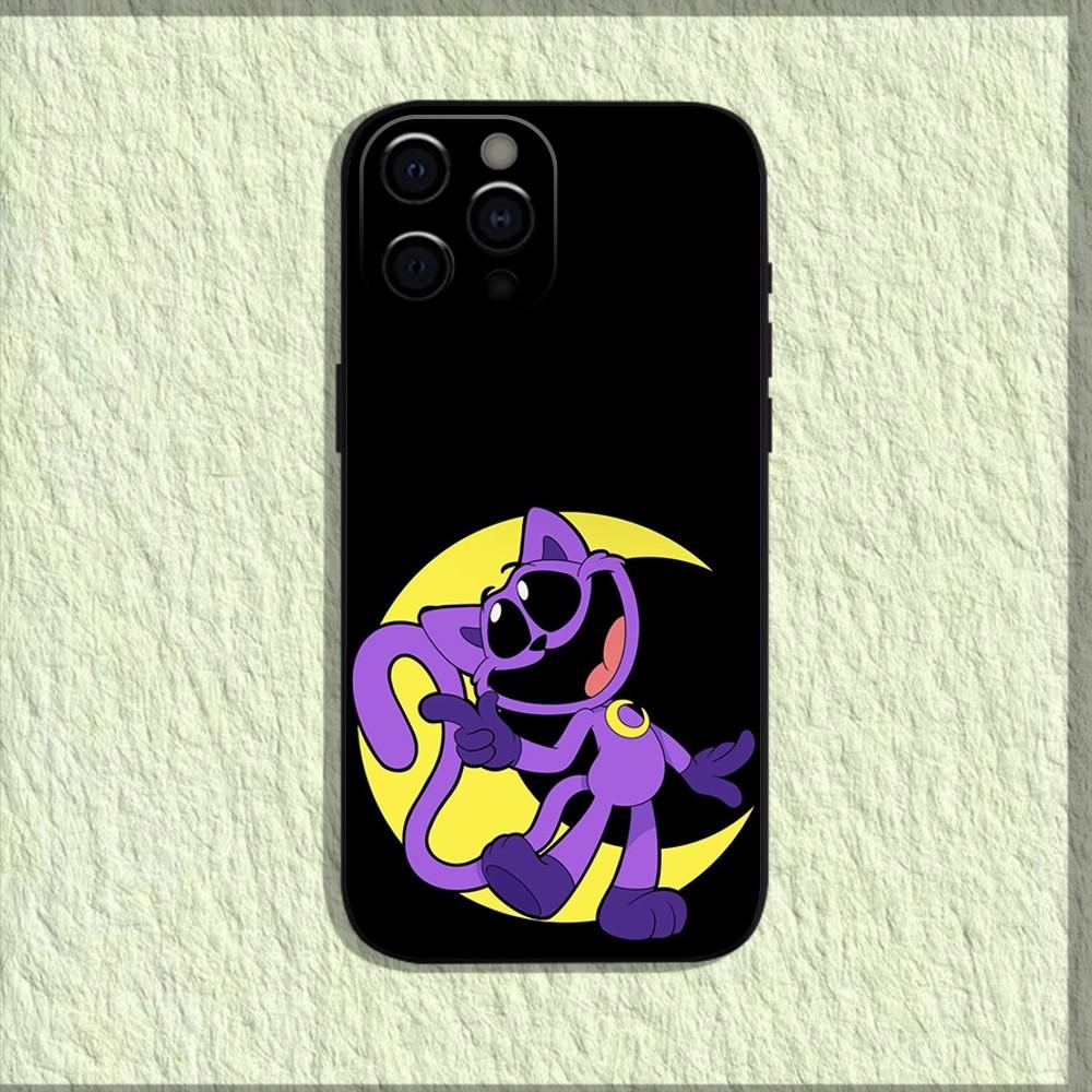 C-Catnap und D-Dogday Niedliche Handyhülle Für iPhone 16,15,14,13,12,11,Pro,X,XS,Max,XR,Plus,Mini Weiche Schwarze Hülle